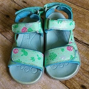 See Kai Run Makena Mint Floral Sandals Size 9